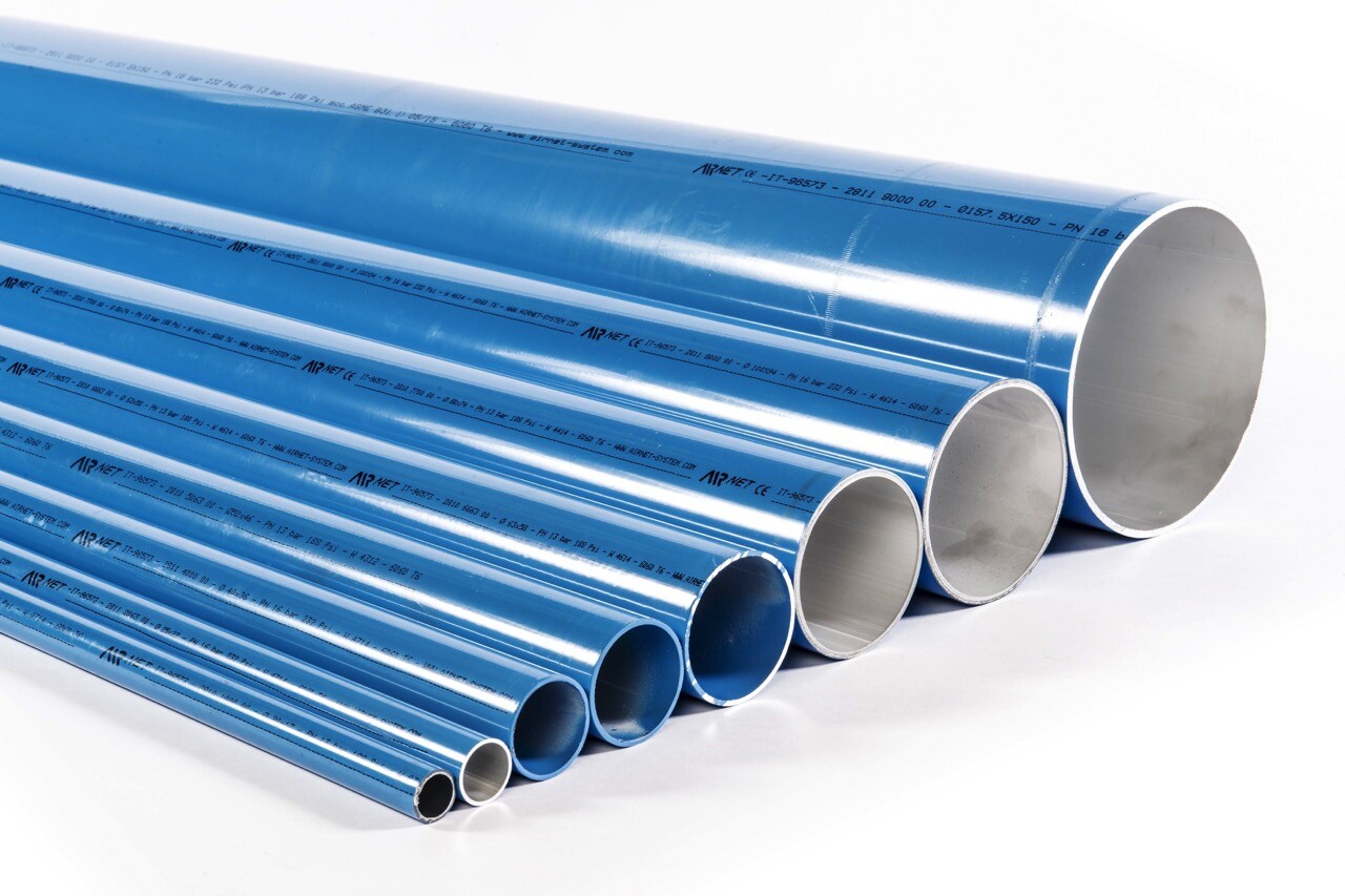 Aluminium Rohr 5,7m blau